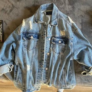 Oversized jean jacket
